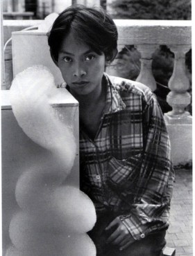 David Medalla with Cloud Canyons No2 Bubble Machine London 1964 orig gimp canvas 1000w